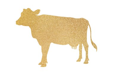 Altın sığır Glitter dokulu arka plan yakın