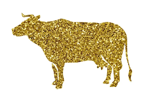 Zbliżenie Złote Krowy Brokat Teksturowane Tło — Zdjęcie stockowe