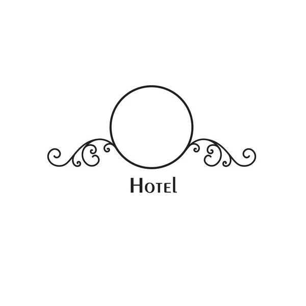 Egyszerűen Üres Hotel Logo Vektor Illusztráció — Stock Vector