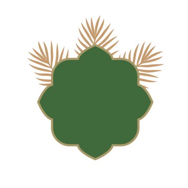 Logo palmiye yaprağı vektör illüstrasyon