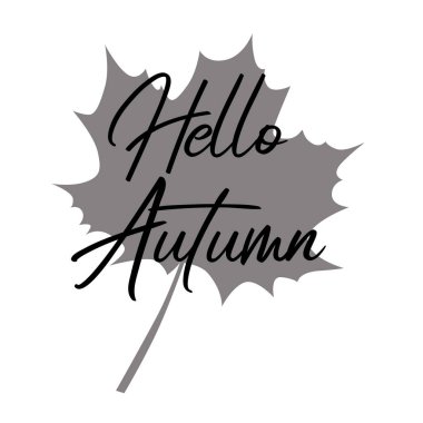 siyah sonbahar beyaz arka planda siluet yaprakları