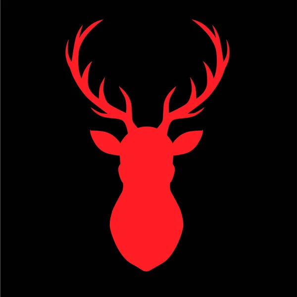 Vackra Red Deer Vektor Illustration — Stock vektor