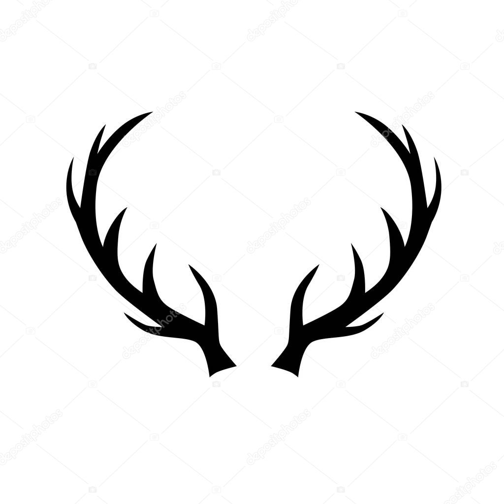 Beautiful deer horn vector illustration