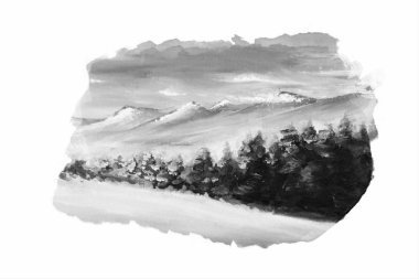 Güzel orman sanat el çizmek sanat illüstrasyon