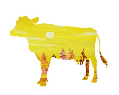 Güzel siluet sanat illüstrasyon