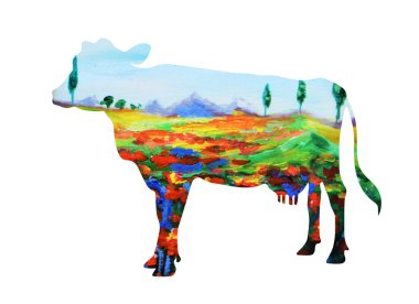 Güzel siluet sanat illüstrasyon