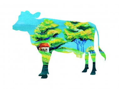 Güzel siluet sanat illüstrasyon