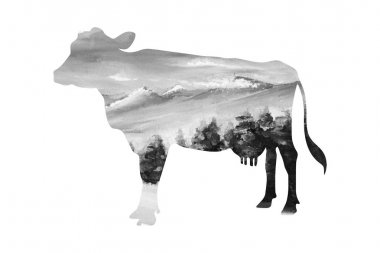 Güzel siluet sanat illüstrasyon