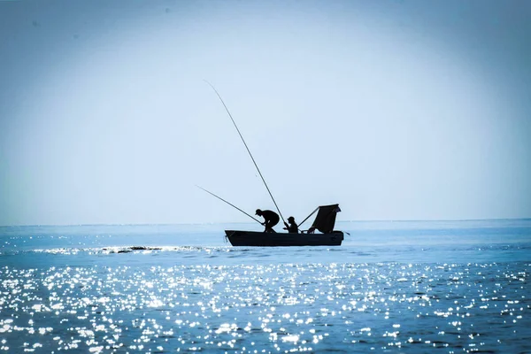 Pescador Barco Mar — Foto de Stock