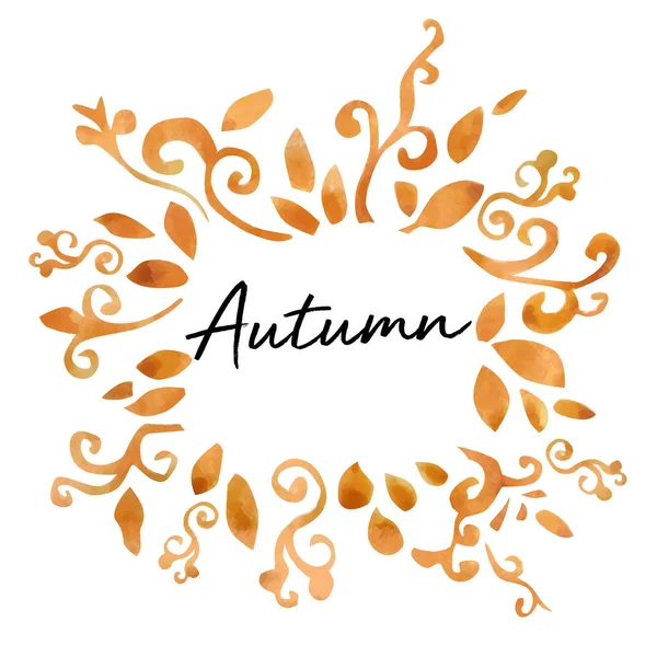 Autunno Cornice Acquerello Arte Illustazione — Foto Stock