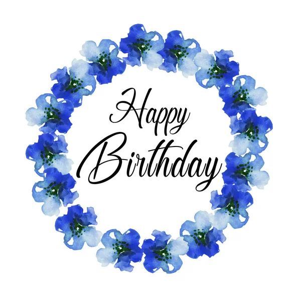 Happy Birthday Gift Card Art Illustration — Stock Photo, Image