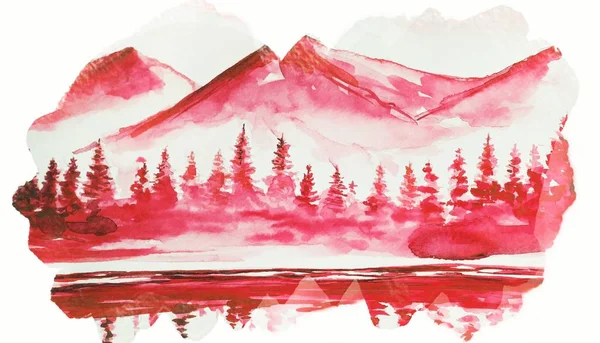 Belle Nature Art Aquarelle Fond Illustration — Photo