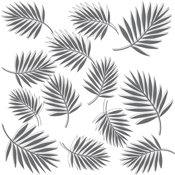 Иллюстрация Векторного Рисунка Пальмовых Листьев — стоковый вектор