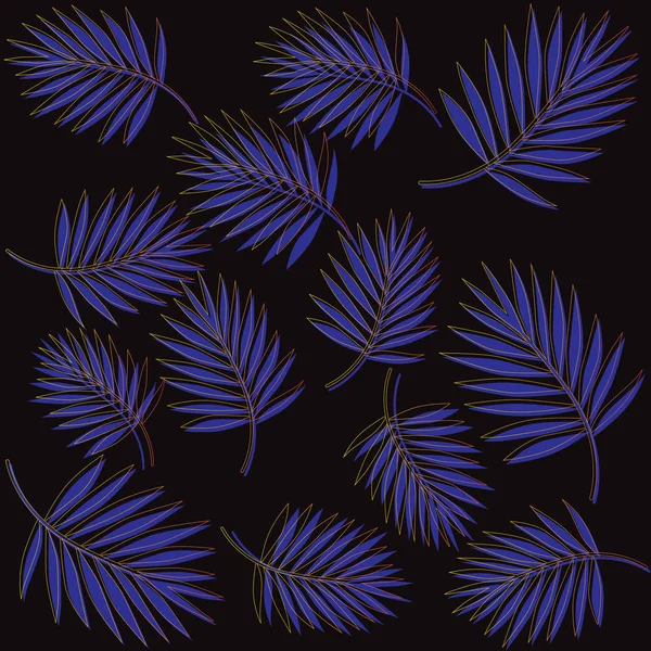 Exotische Palm Bladeren Vector Patroon Illustratie — Stockvector