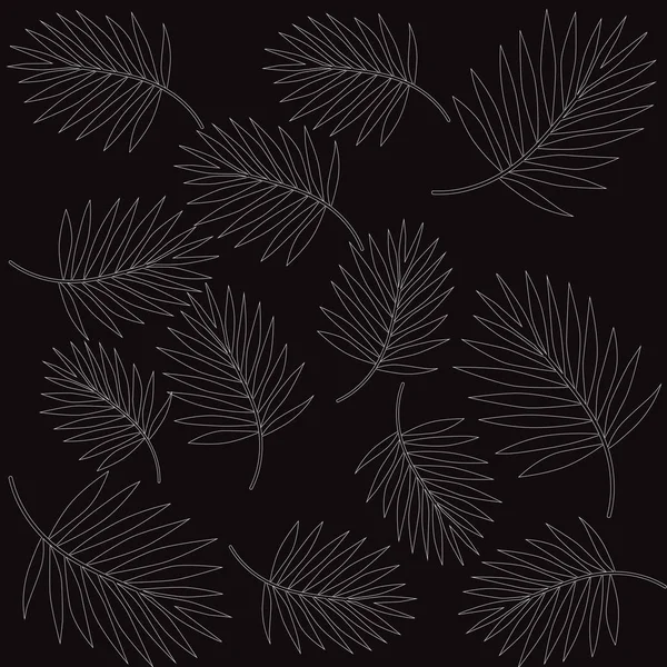 Illustration Vectorielle Feuilles Palmier Exotiques — Image vectorielle