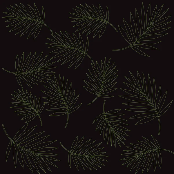 Exotische Palmblätter Vektormuster Illustration — Stockvektor