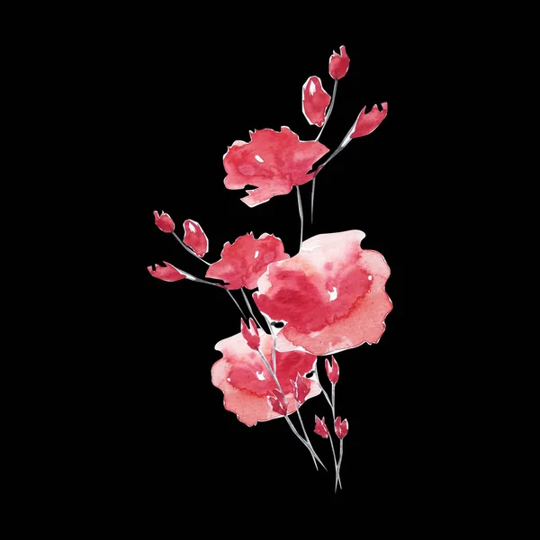 Mooie bloem kunst water kleur illustratie kunst — Stockfoto