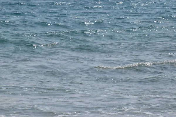 Όμορφα Μεσογειακά Κύματα Θάλασσα Κύπρος — Φωτογραφία Αρχείου