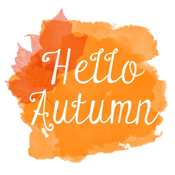 Oranje Herfst Tekst Banner Illustratie — Stockfoto