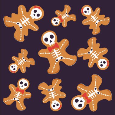 Komik Cadılar Bayramı sanat, vektör İllüstrasyon