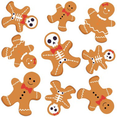 Komik Cadılar Bayramı sanat, vektör İllüstrasyon