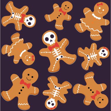 Komik Cadılar Bayramı sanat, vektör İllüstrasyon