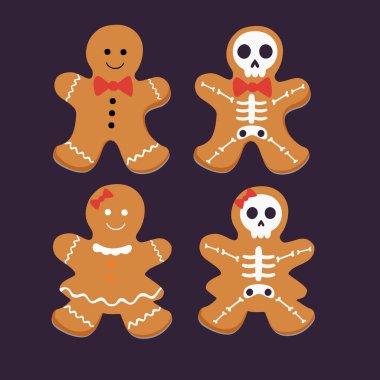 Komik Cadılar Bayramı sanat, vektör İllüstrasyon