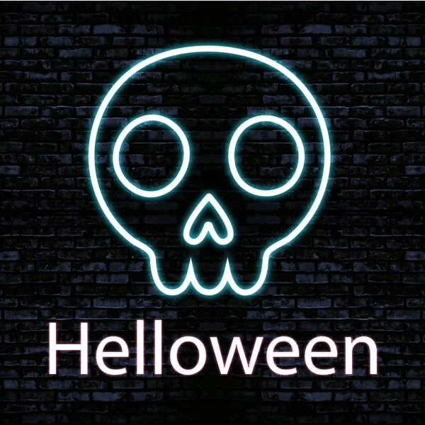 Arte Divertente Halloween Illustrazione Neon — Foto Stock