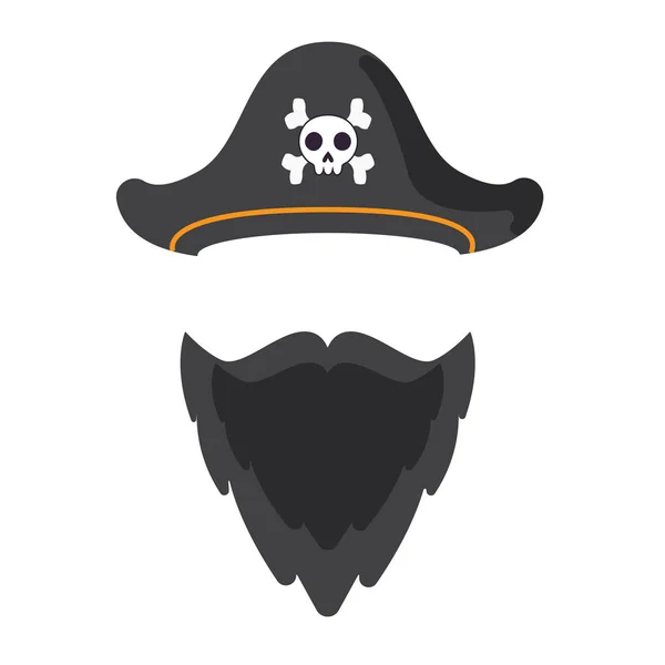 Pirata Chapéu Ilustração Ilustração Vetorial — Vetor de Stock