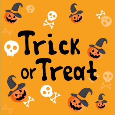 Komik helloween arka plan, vektör illüstrasyon