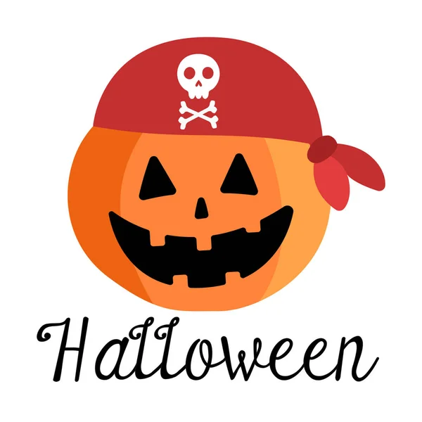 Drôle Citrouille Halloween Illustration Vectorielle — Image vectorielle