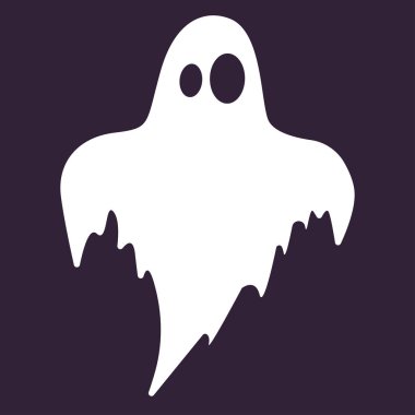  Cadılar Bayramı hayalet, düz, vektör illüstrasyon