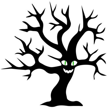 Korku ağacı, sanat, vektör illüstrasyon