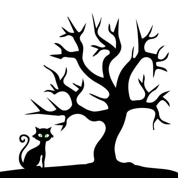 恐怖树 矢量插图 — 图库矢量图片