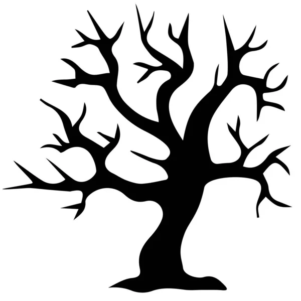 Árbol Del Horror Arte Ilustración Vectorial — Vector de stock