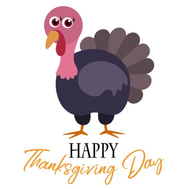 Türkiye kuş, düz, vektör illüstrasyon