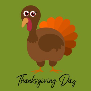 Türkiye kuş, düz, vektör illüstrasyon