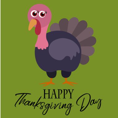 Türkiye kuş, düz, vektör illüstrasyon