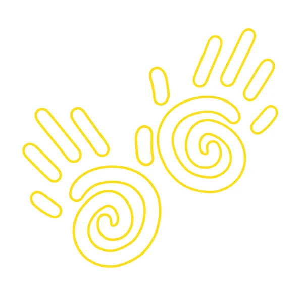 Sunny Hand Symbol Sign Vector Illustration — Wektor stockowy