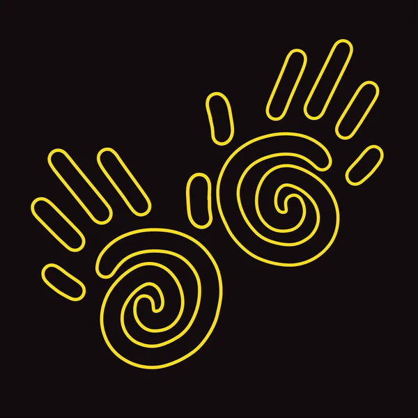 Sunny Hand Symbol Sign Vector Illustration — Wektor stockowy