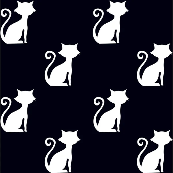 猫剪影 矢量插图 — 图库矢量图片