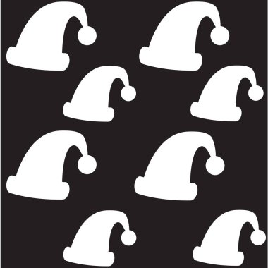 Kırmızı Noel Baba şapkası, vektör illüstrasyon