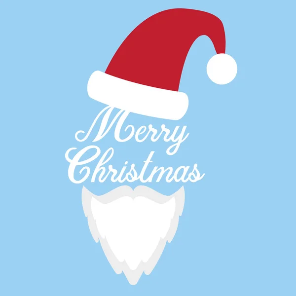 Père Noël Chapeau Décoration Noël Illustration Vectorielle — Image vectorielle