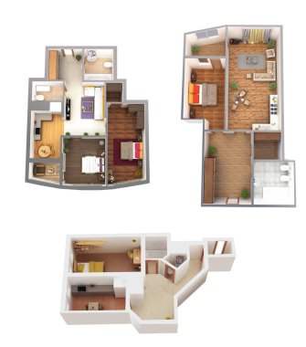 3d render, illüstrasyon, daire, render