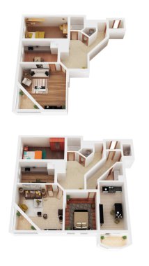 3d render, illüstrasyon, daire, render