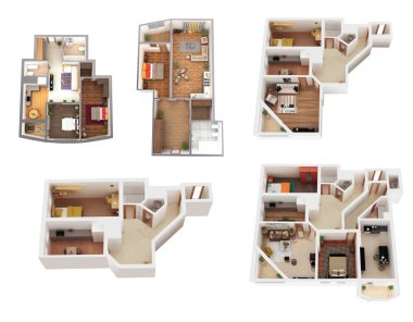 3d render, illüstrasyon, daire, render