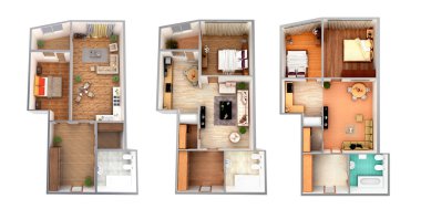 3d render, illüstrasyon, daire, render