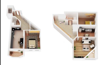 3d render, illüstrasyon, daire, render