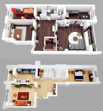 3d render, illüstrasyon, daire, render