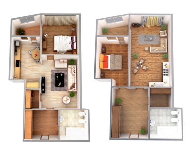 3d render, illüstrasyon, daire, render